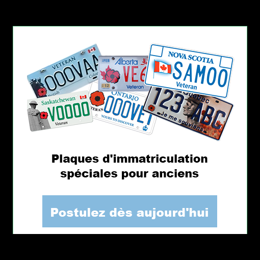 Plaques d'immatriculation spéciales pour anciens combattants